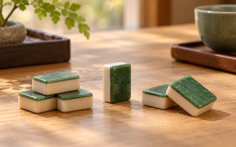 Fichas de mahjong ordenadas por palos