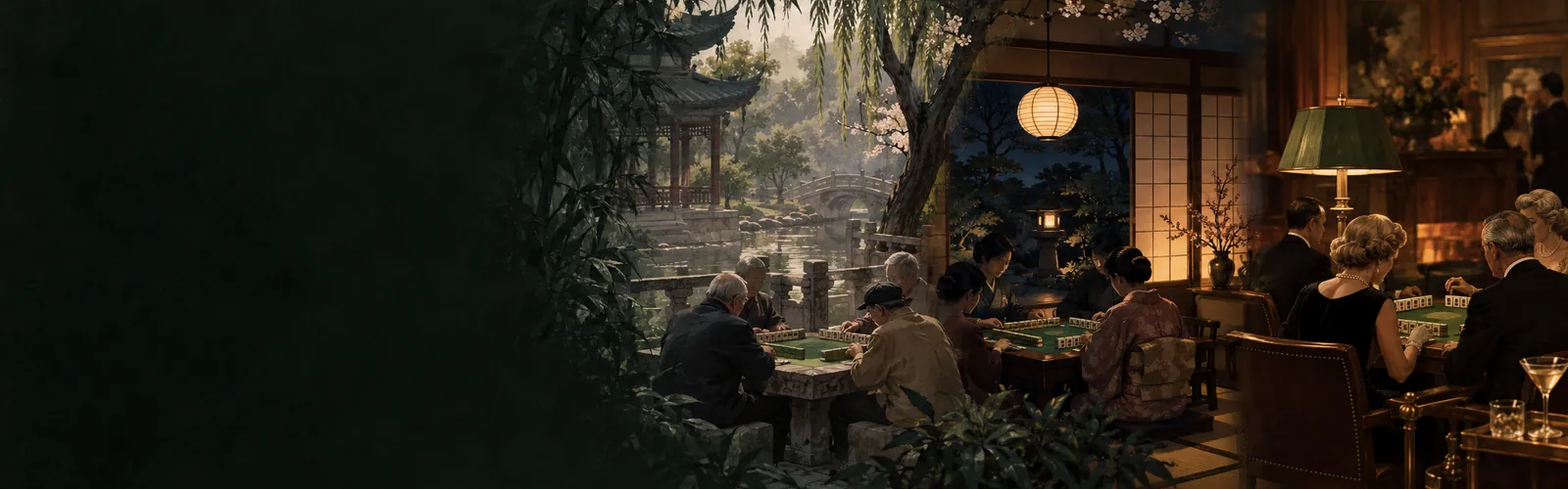Mesas de mahjong en distintos lugares del mundo